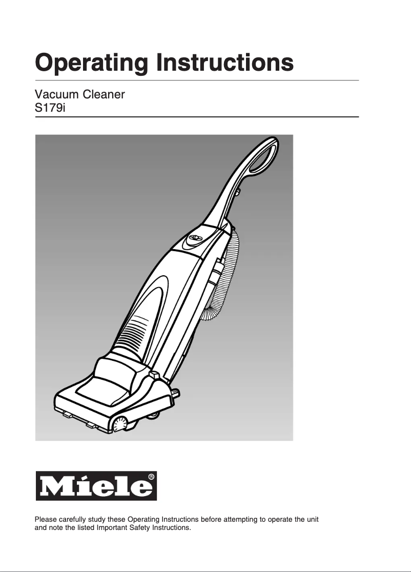 First page image of the manual for S 179i