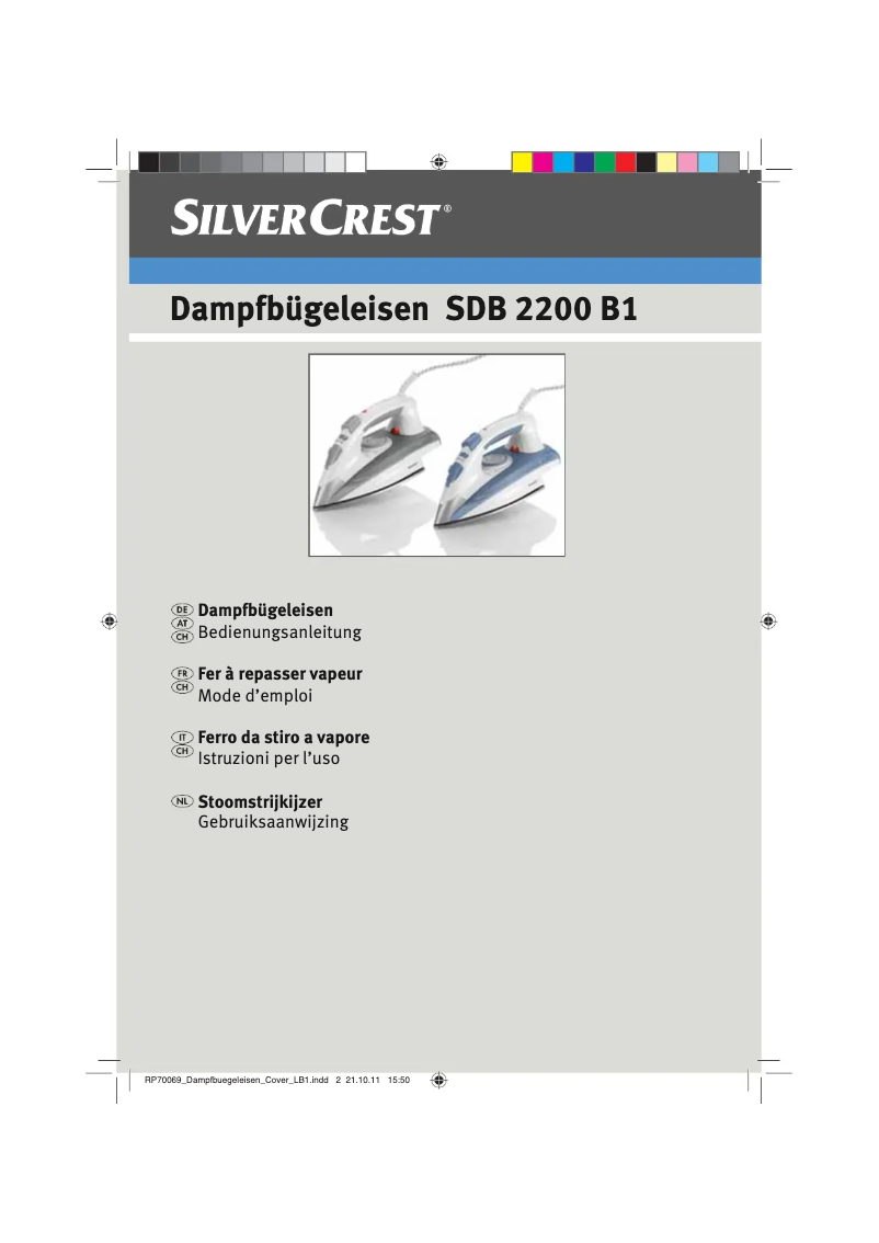 Page 1 of the manual User Manual SilverCrest SDB 2200 B1