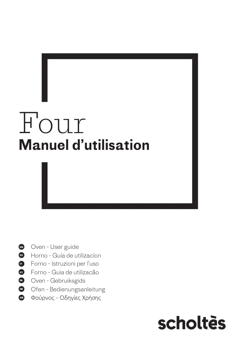 Page 1 of the manual User Manual Scholtès SOKC1410W
