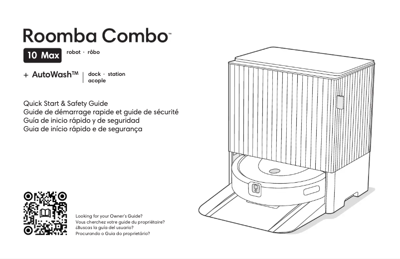 Page 1 of the manual Quick Start Guide iRobot Roomba Combo 10 Max