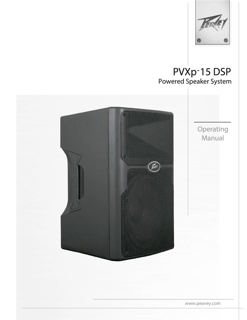 Page 1 of the manual User Manual Peavey PVXp 15 DSP