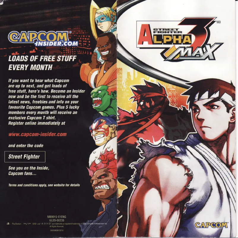 Page 1 de la notice Manuel utilisateur Sony Street Fighter Alpha - Warriors (PSP)
