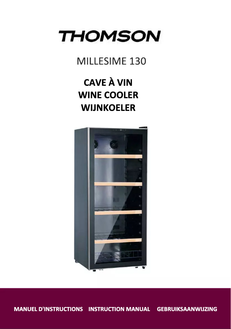 First page image of the manual for Millesime 130