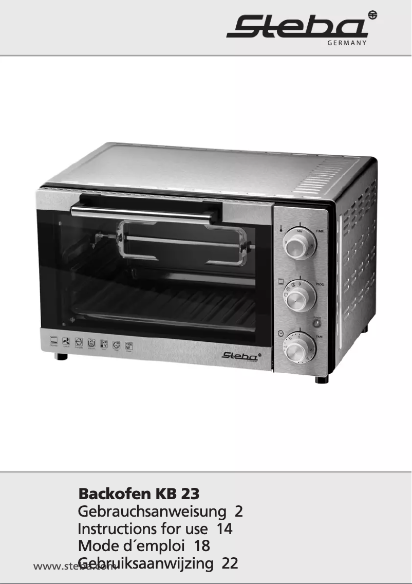 First page image of the manual for KB23