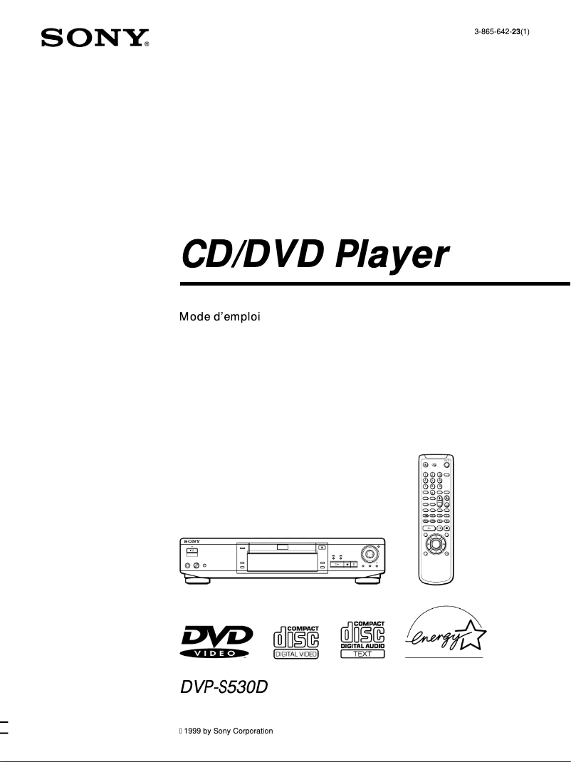 First page image of the manual for DVP-S530D
