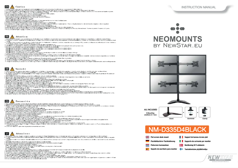 Page 1 of the manual User Manual Newstar NM-D335D4