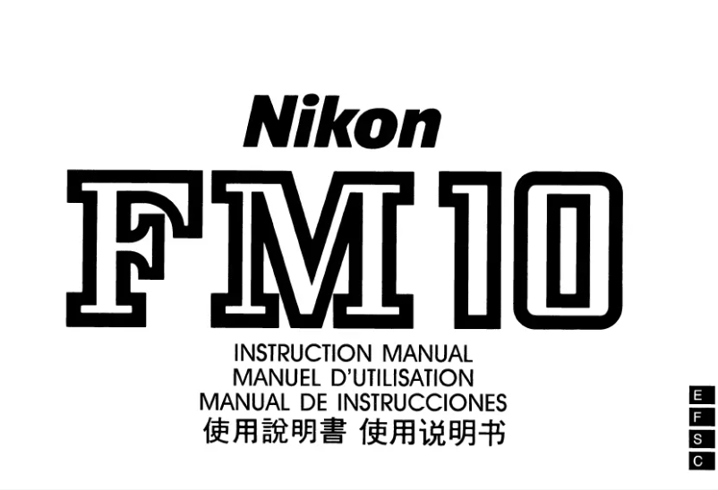 First page image of the manual for FM10