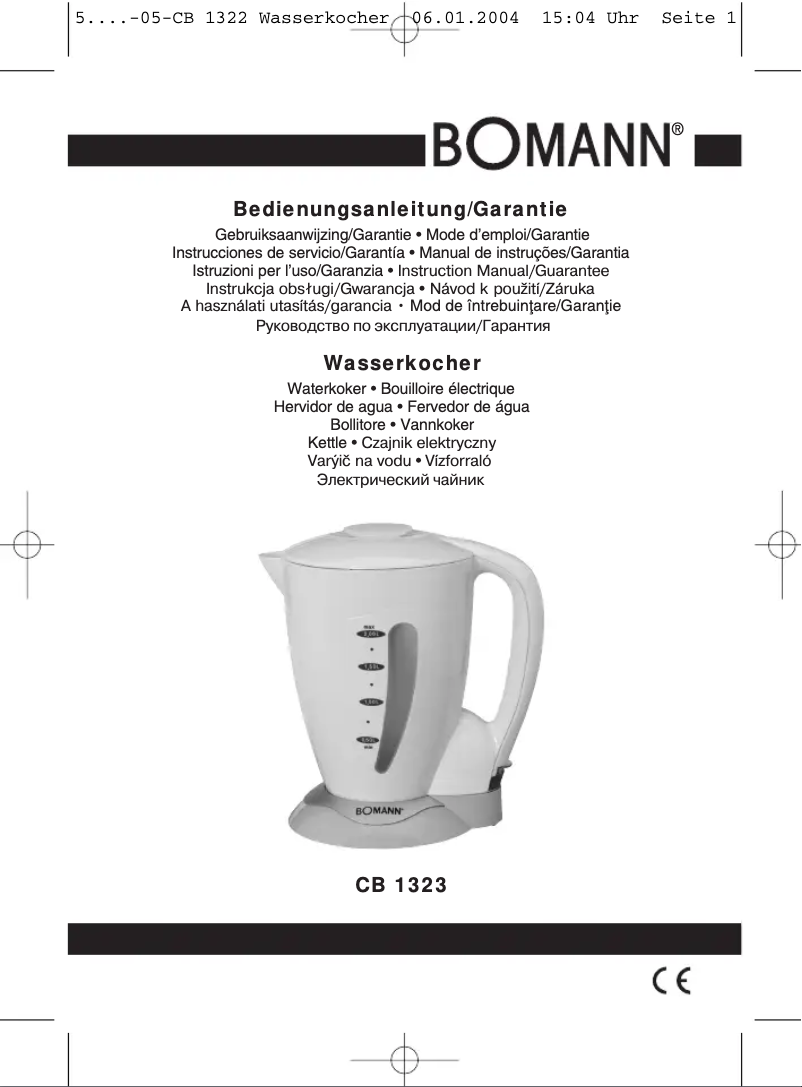 Page 1 of the manual User Manual Bomann CB 1323