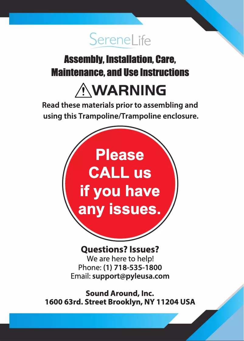 First page image of the manual for SLTRA10PNK