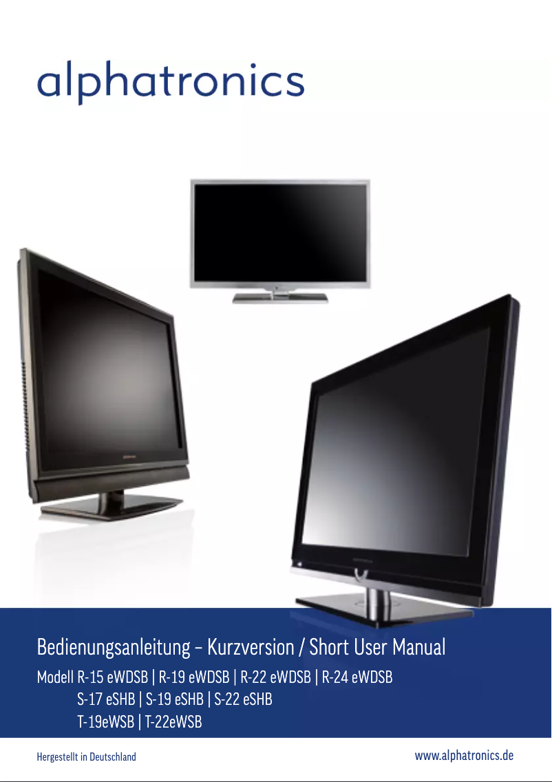 Page 1 of the manual User Manual Alphatronics S-19W ESHB-B