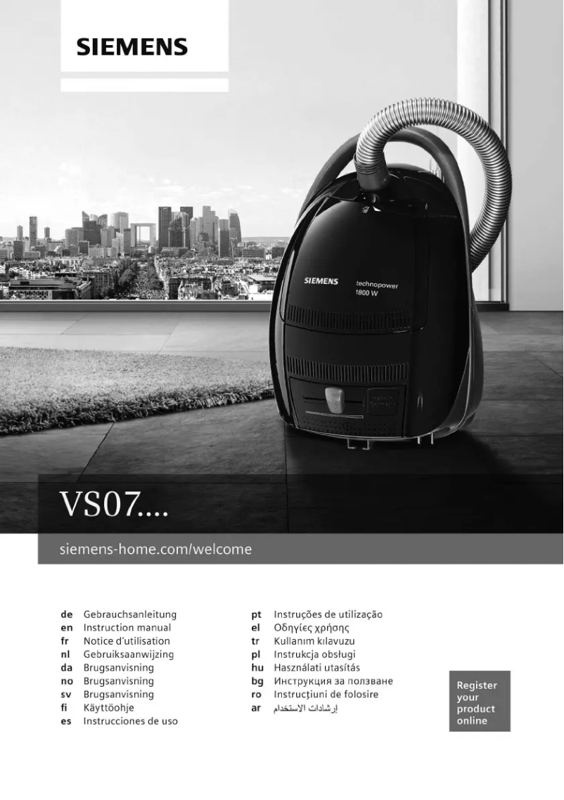 First page image of the manual for VS07GP1269