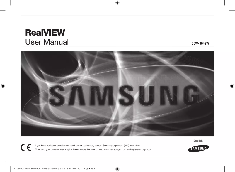Page 1 of the manual User Manual Hanwha RealVIEW SEW-3042W
