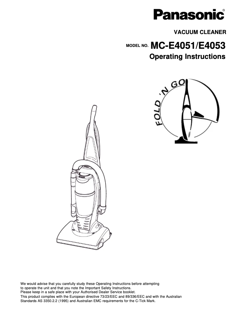 First page image of the manual for MC-E4053