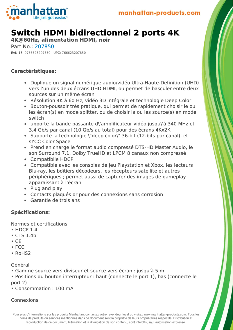 First page image of the manual for 207850