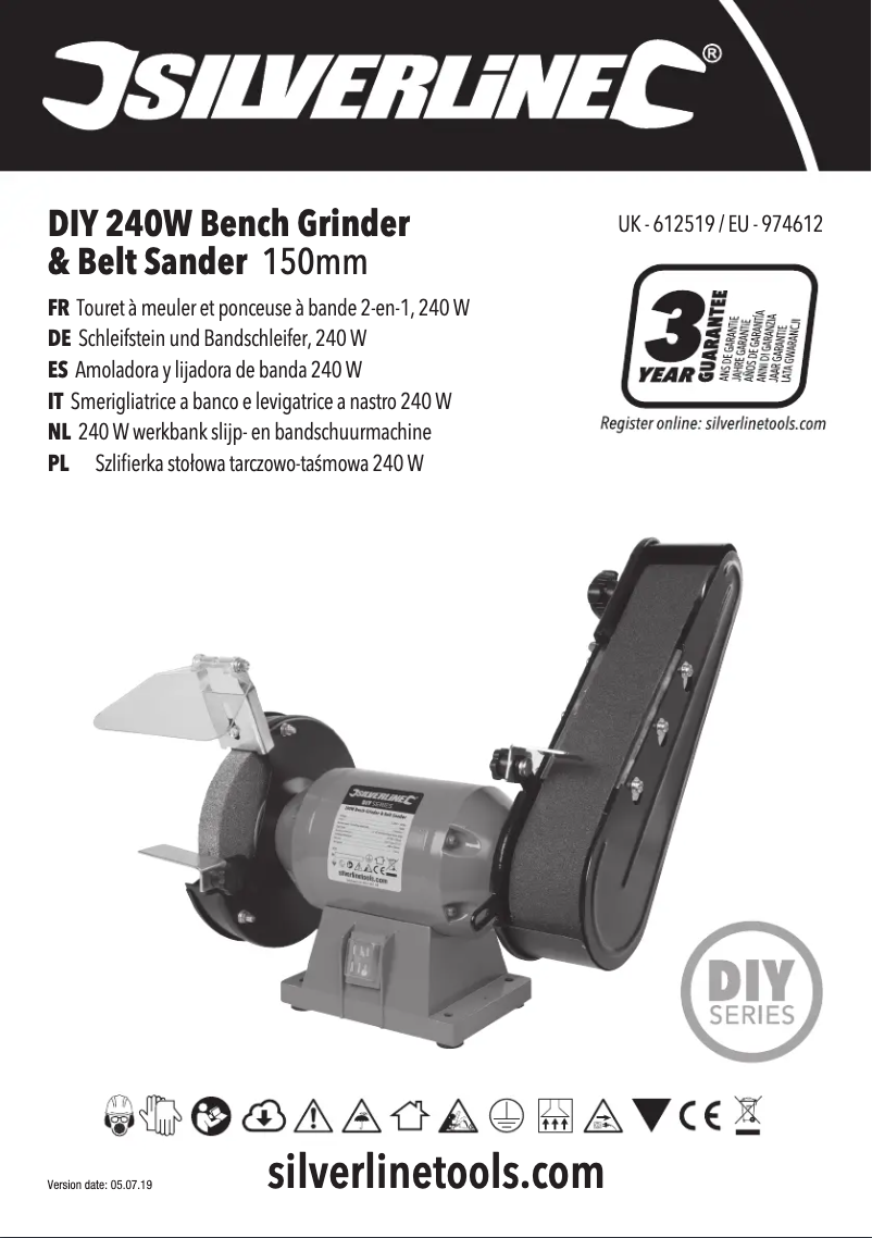 Page 1 de la notice Manuel utilisateur Silverline 612519