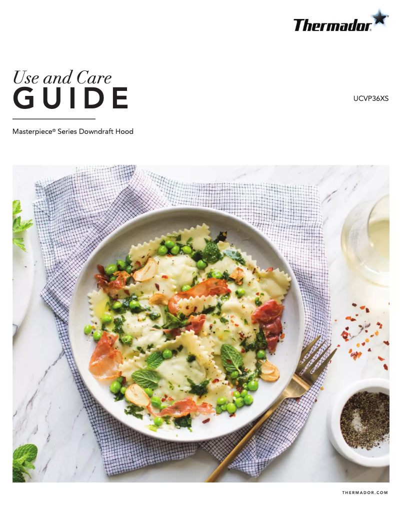 First page image of the manual for UCVP36XS