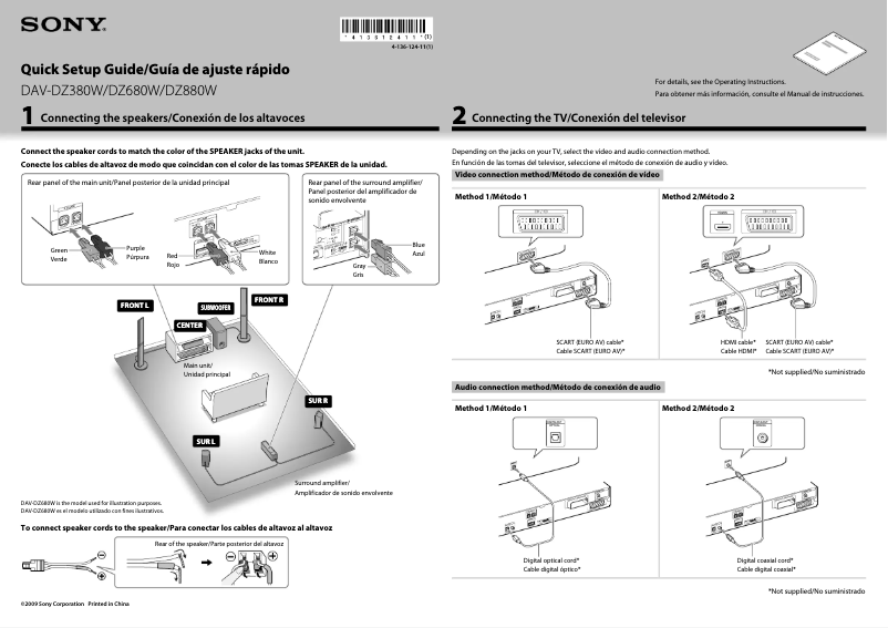 First page image of the manual for DAV-DZ680W