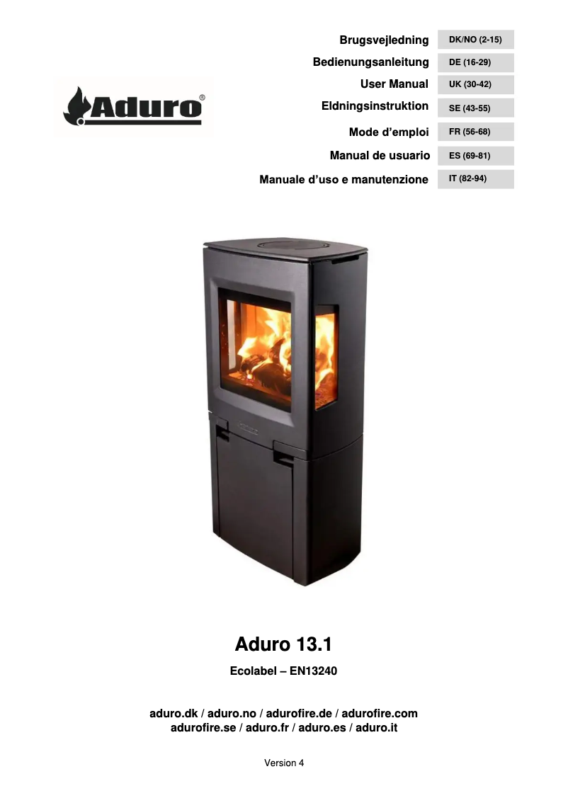 First page image of the manual for 13.1