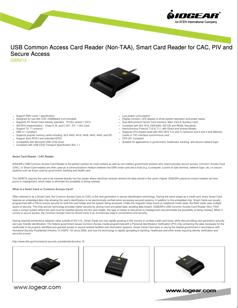 Page 1 of the manual Quick Start Guide iogear GSR212