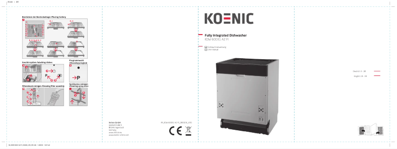 Page 1 of the manual User Manual Koenic KDW 60031 A2 FI