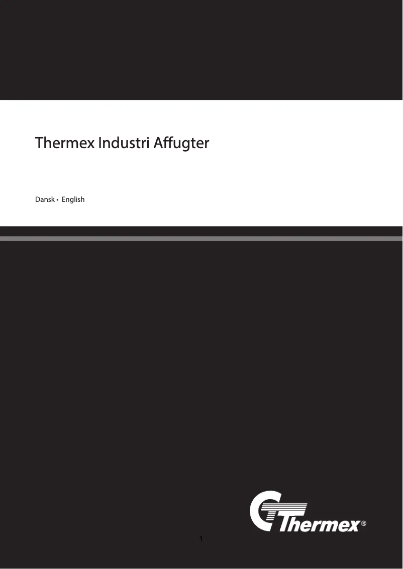 Image de la première page du manuel de l'appareil Industrial dehumidifier