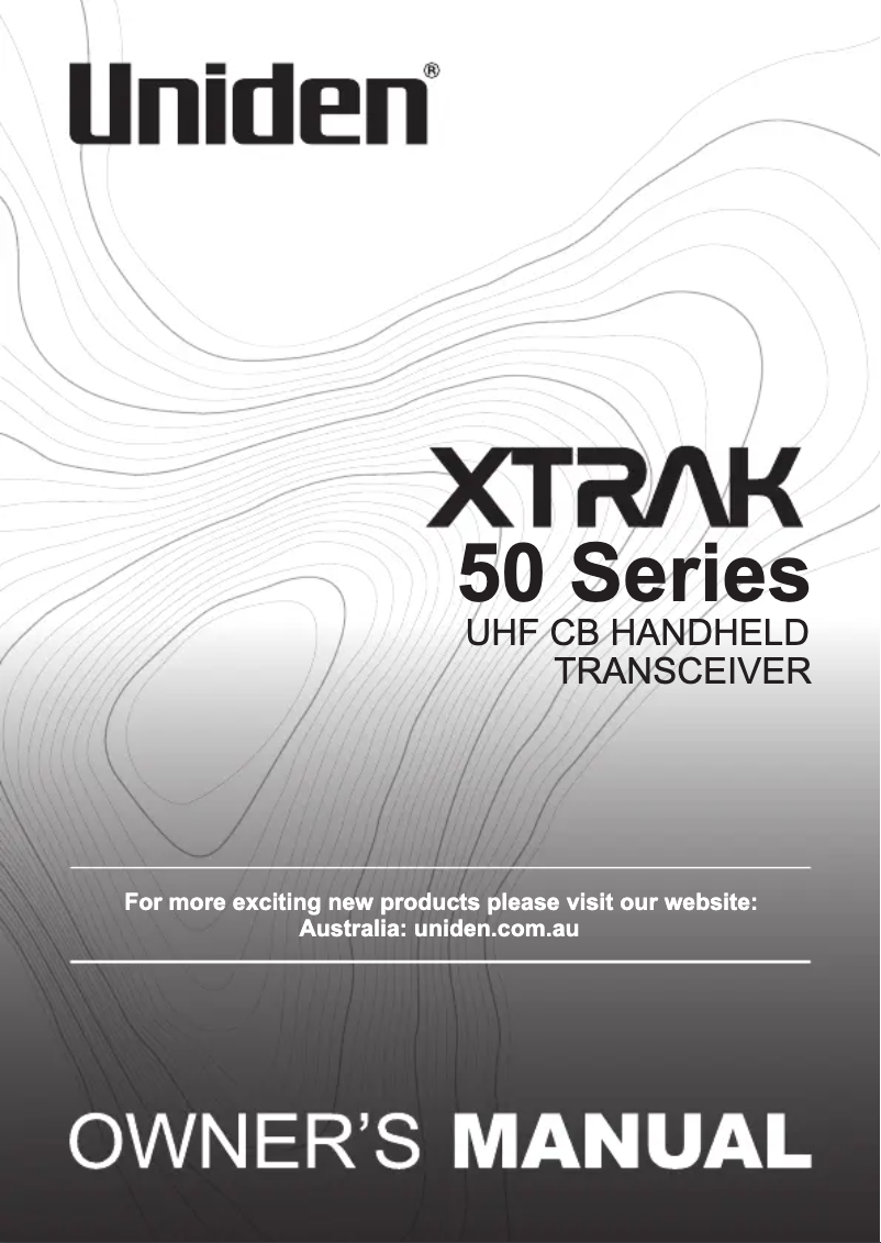 First page image of the manual for XTRAK 50-2TP