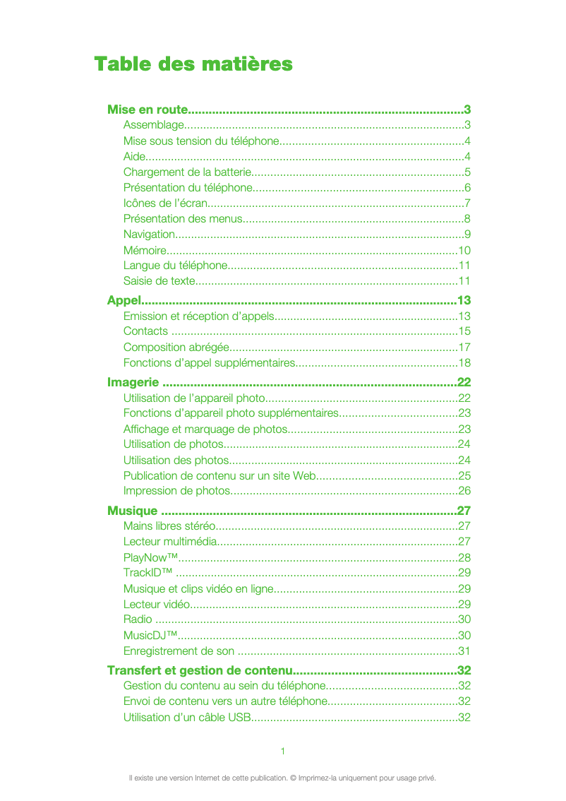 Page 1 of the manual User Manual Sony Ericsson T715