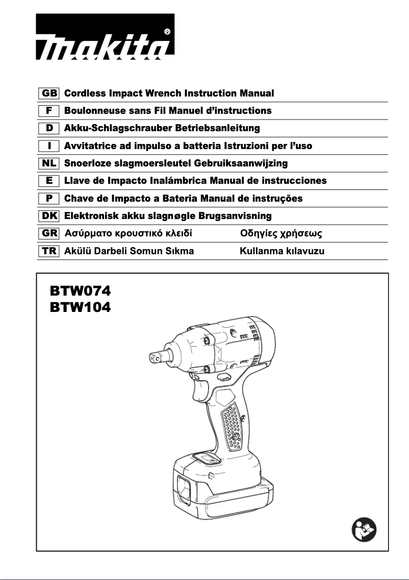 Page 1 of the manual User Manual Makita BTW104Z