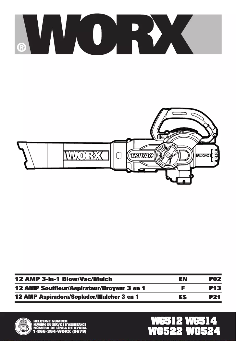 Page 1 of the manual User Manual Worx WG524