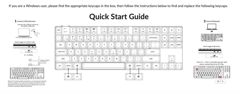 First page image of the manual for K1 Max
