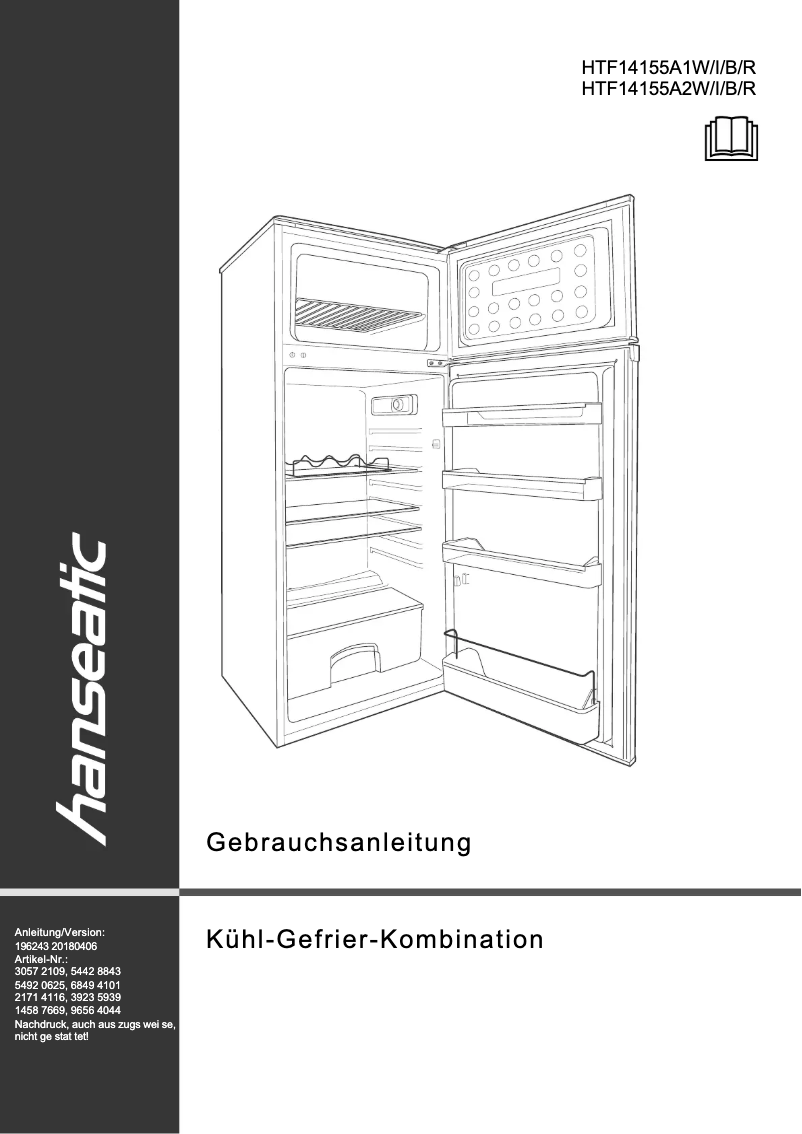 First page image of the manual for HTF14155A2B