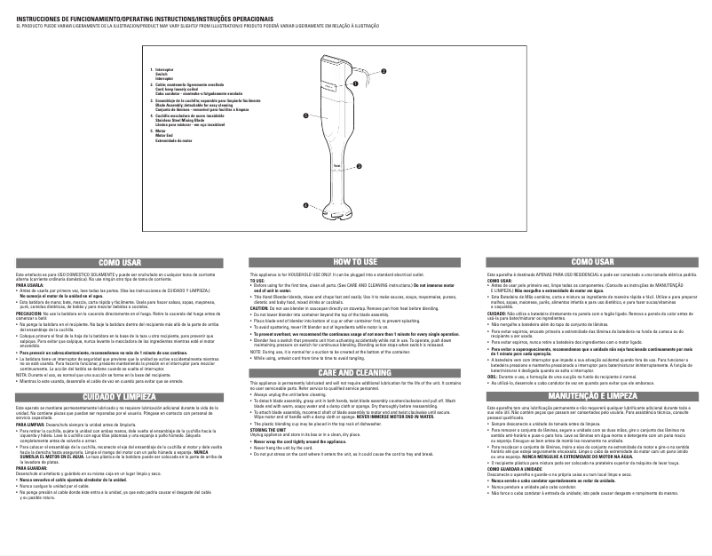 Page 1 of the manual User Manual Windmere HB50