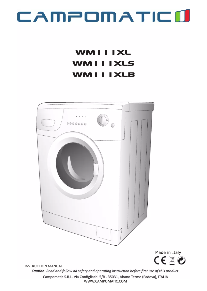 Page 1 of the manual User Manual Campomatic WM111