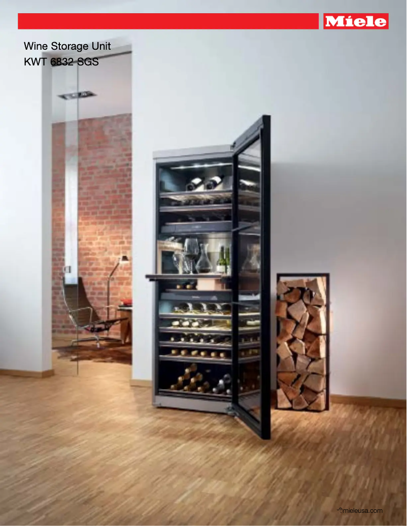 Page 1 of the manual Technical Sheet Miele KWT 6832 SGS