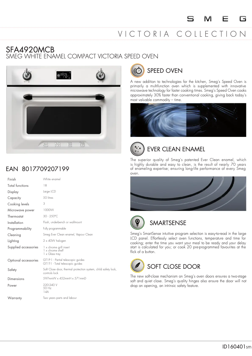 First page image of the manual for SFA4920MCB