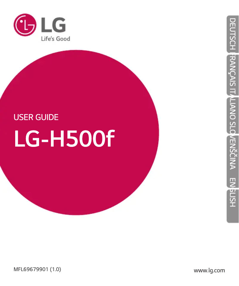 Page 1 of the manual User Manual LG LG-H500F