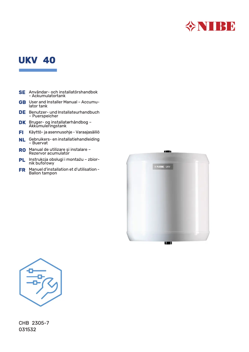 Page 1 of the manual Energy Label Nibe UKV 20-300