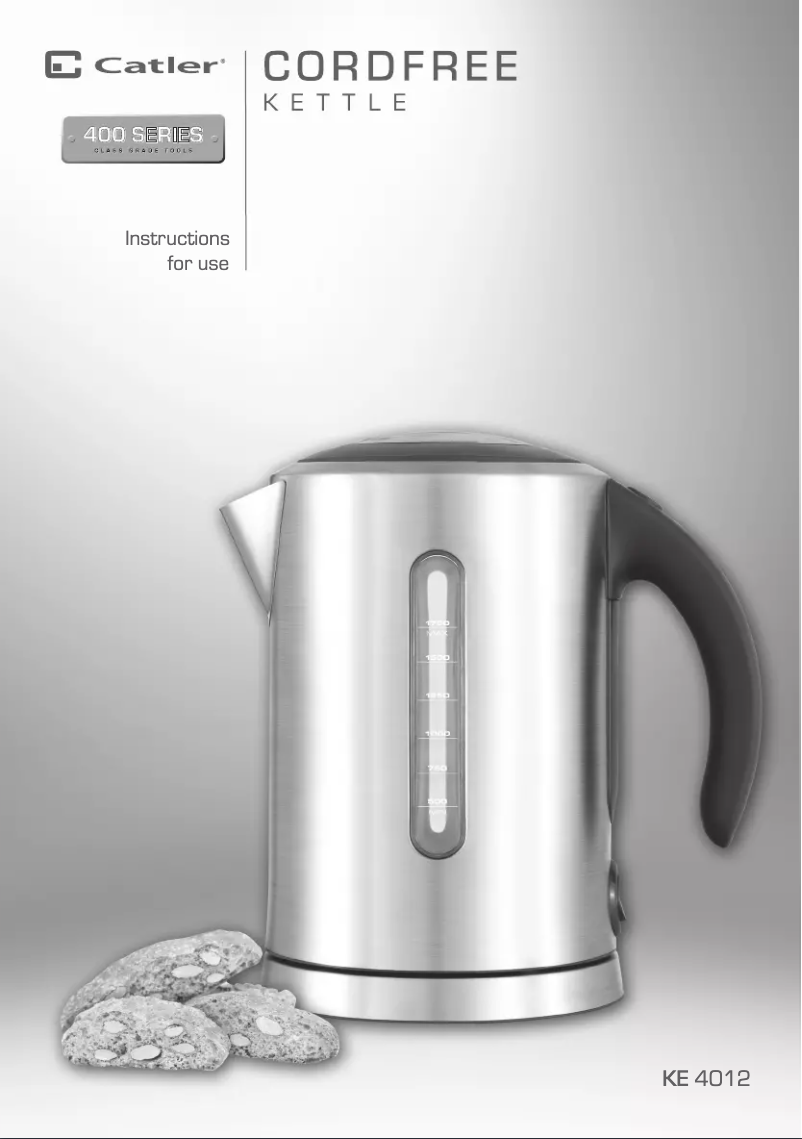 Page 1 of the manual User Manual Catler KE 4012