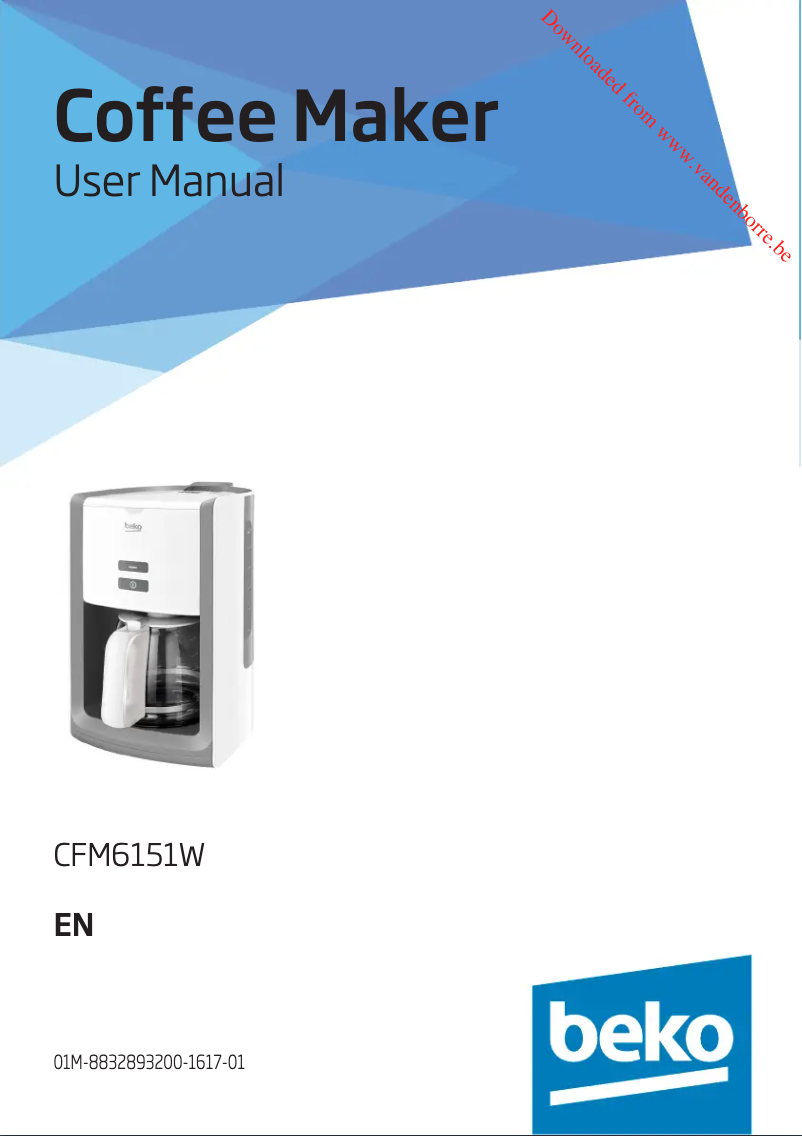 First page image of the manual for CFM6151W