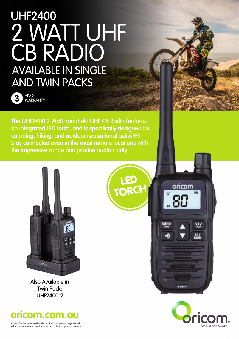 Image de la première page du manuel de l'appareil UHF2400