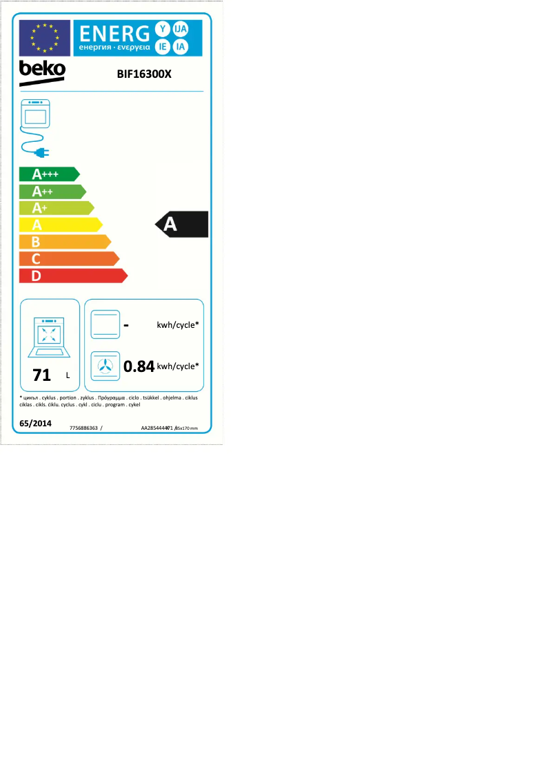 First page image of the manual for BIF16300