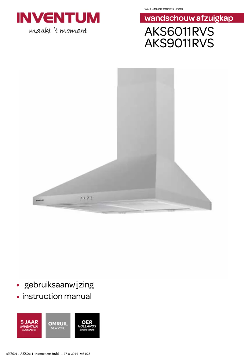 Page 1 of the manual User Manual Inventum AKS9011RVS