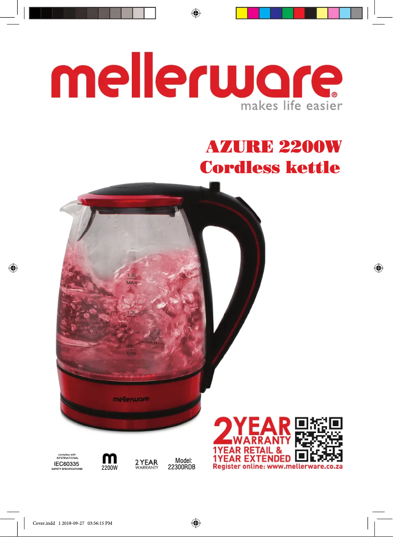 Page 1 of the manual User Manual Mellerware Azure 22300RDB