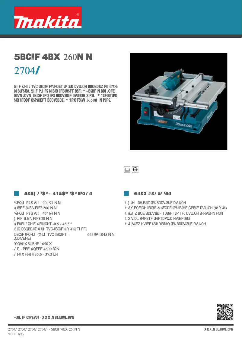First page image of the manual for 2704N