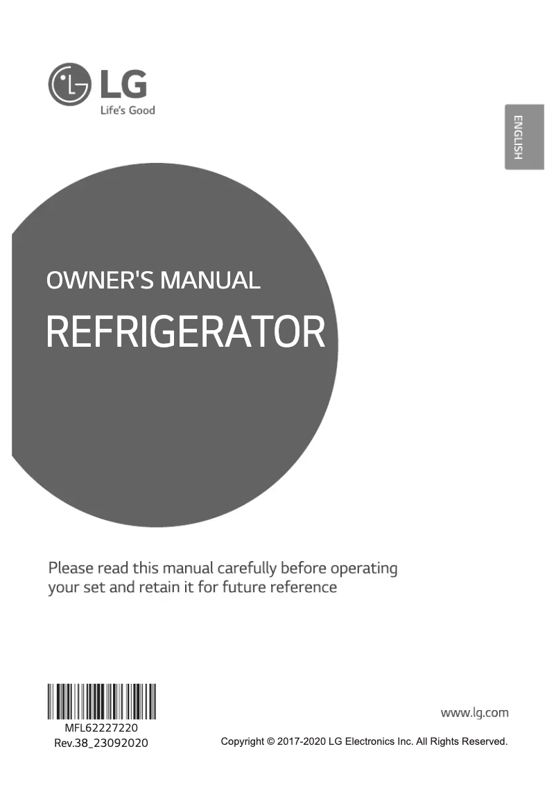 Page 1 of the manual User Manual LG GL-B322RVBN