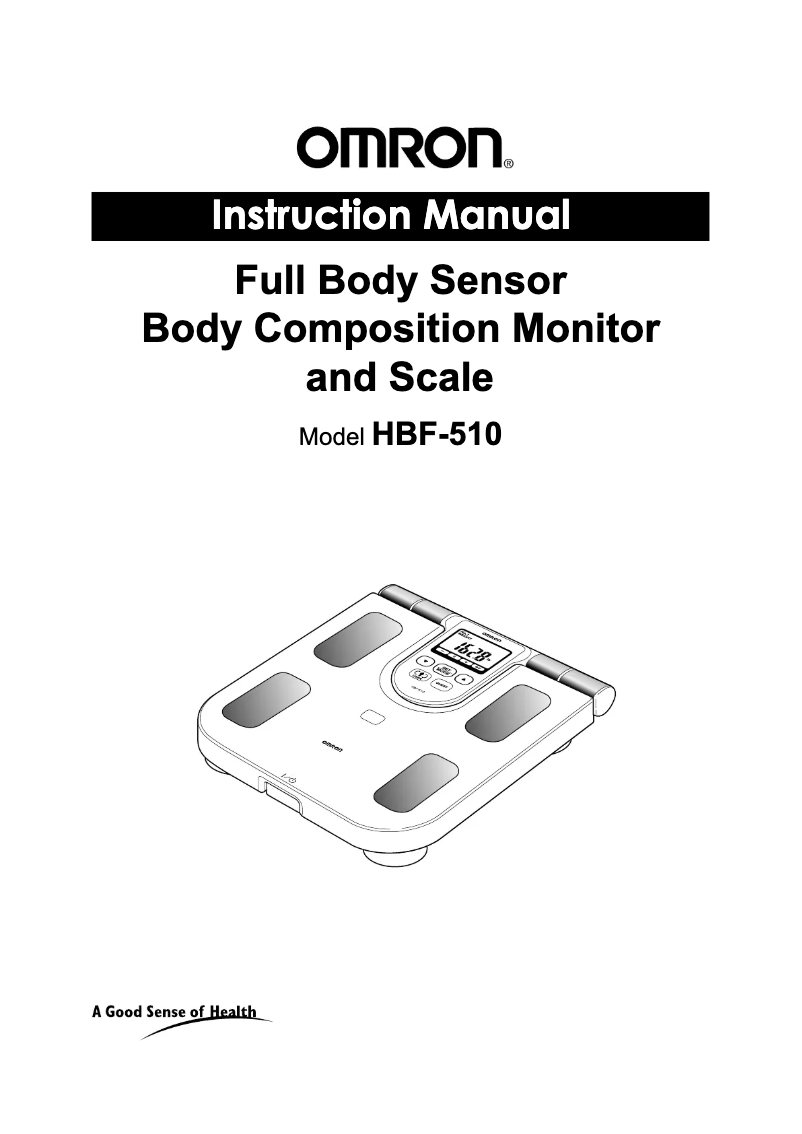 Page 1 of the manual User Manual Omron HBF-510W