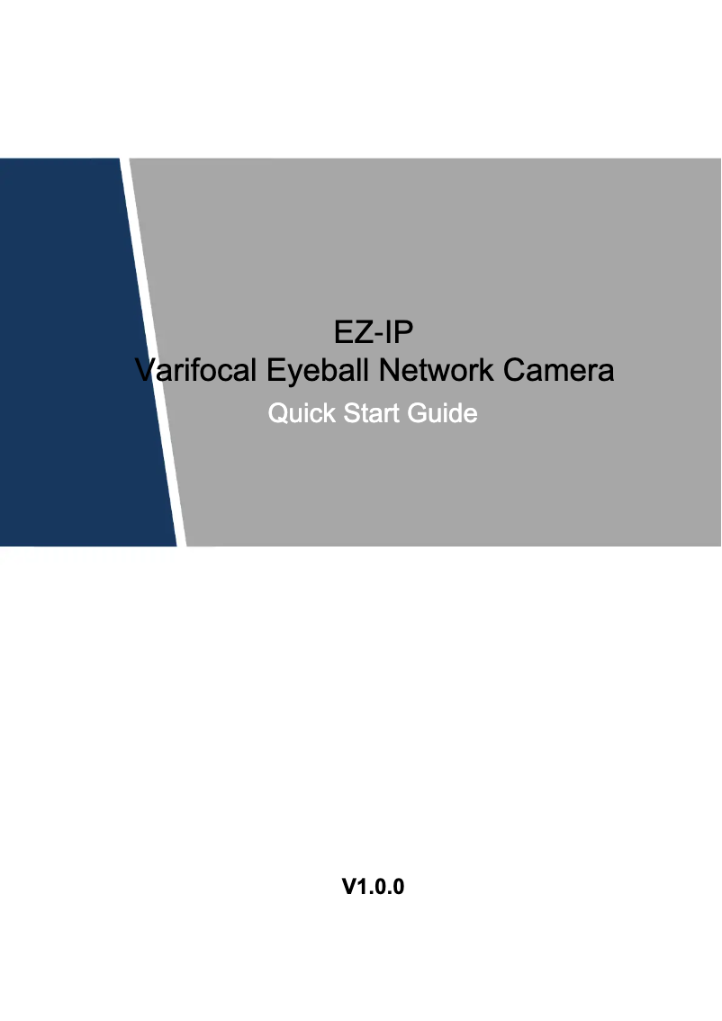 Page 1 of the manual User Manual Dahua Technology Ez-Ip IPC-T2B20-ZS