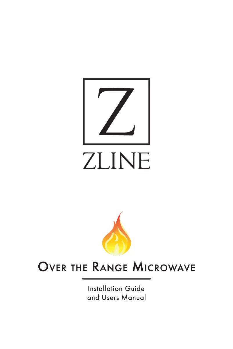 Page 1 de la notice Manuel utilisateur ZLine MWOOTR30