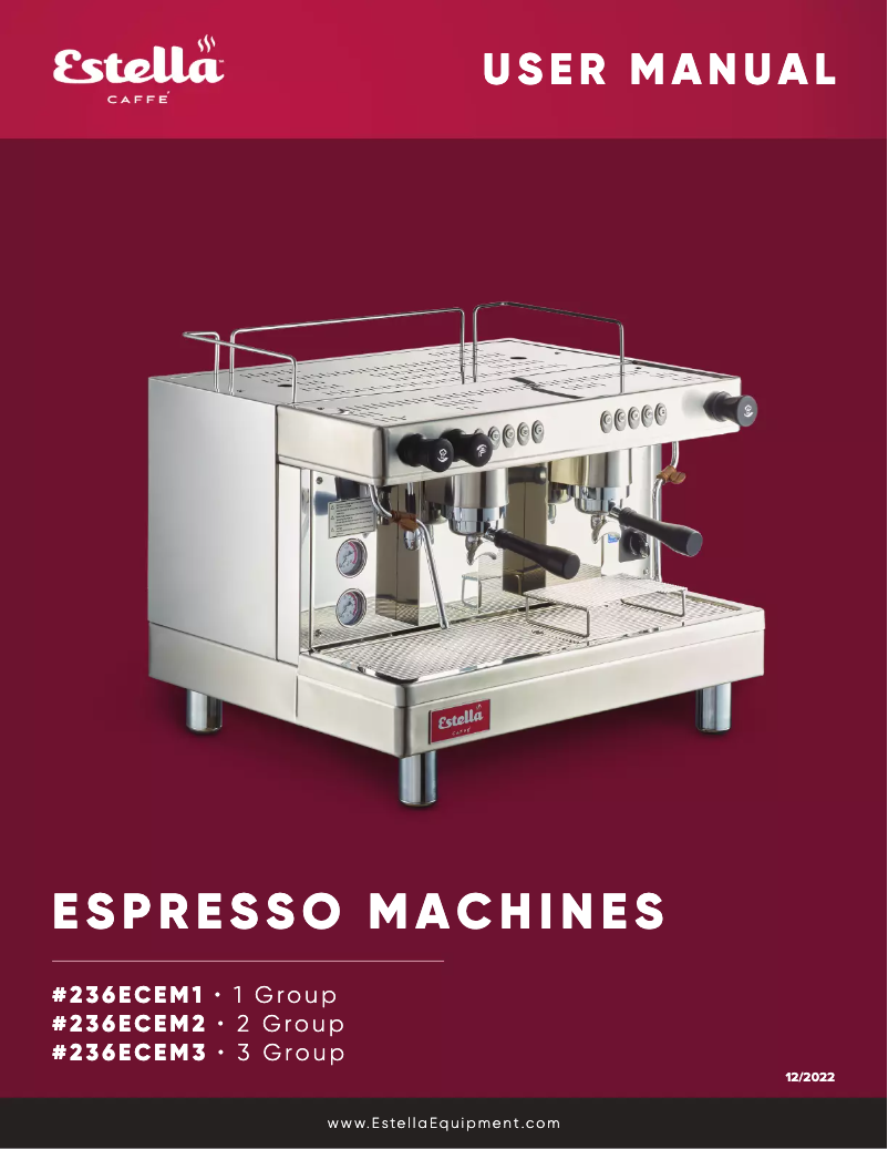 Page 1 of the manual User Manual Estella Caffe ECEM2