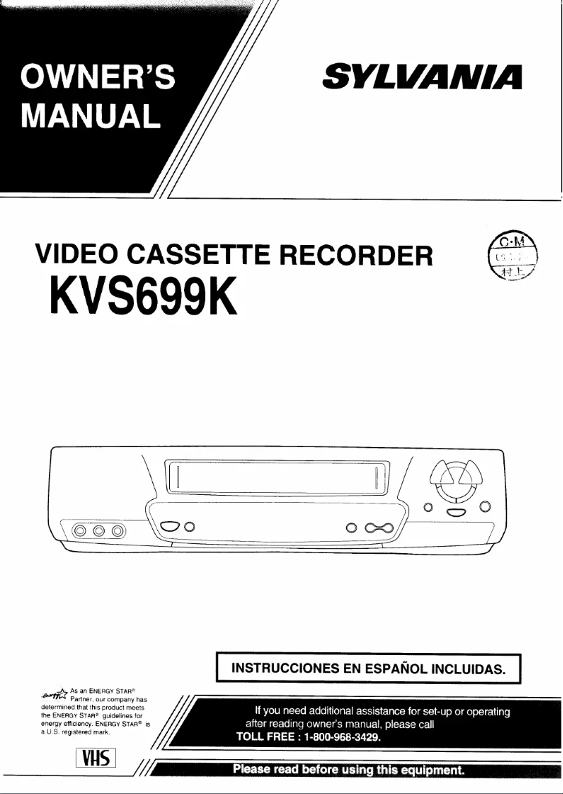 Page 1 of the manual User Manual Sylvania KVS699K
